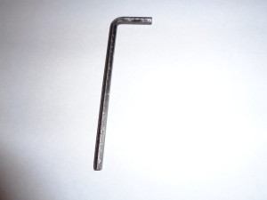 The culprit, a 5-inch hex L-wrench.