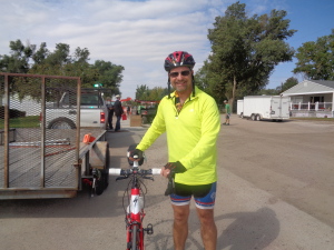 Fred Citta, of Gering, Neb., rides Specialized Roubaix bike.