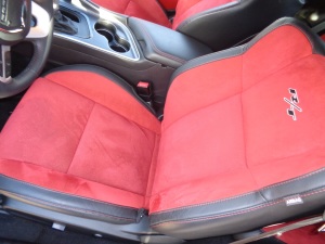 Seat finish is suede/nappa leather.
