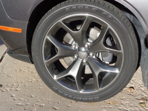 The Challenger’s 20-inch wheels.