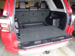 A slide-out cargo tray has been popular with the 4Runner for several years.