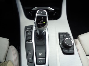 Driver controls for the BMW X4 crossover.