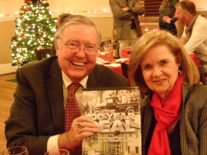Bob and Gerri Sweeney with “The 100-Year Deal” at the Denver Press Club. (Jan Wells photo)