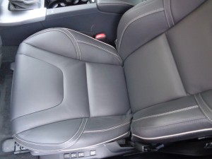 Luxurious leather seats are well-bolstered.