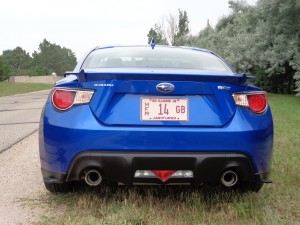 The BRZ sports a busy rear end.