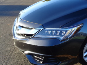 Front grille on Acura ILX is crisp, like that of a Cadillac ATS.