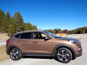 The 2016 Hyundai Tucson Sport AWD atop Tennessee Pass. (Bud Wells photos)