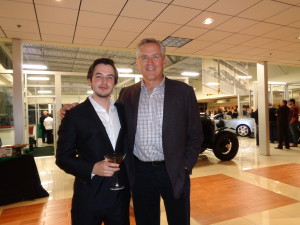 Aleks Vekselberg, left, owner of Bentley of Denver, in the showroom with Rod Buscher, longtime Colorado auto dealer. Buscher and John Elway were partners in car dealerships in Denver 20 to 25 years ago.