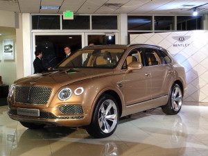 Bentley’s first SUV, the luxurious Bentayga, is unveiled in Denver. (Jan Wells photos)