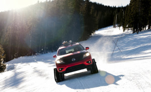 The larger Nissan Murano Warrior is in action on the slopes. (Steven Diehlman)