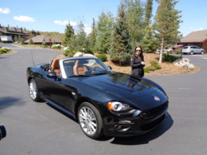 Angela Bianchi, a PR manager for FCA, introduces Fiat 124 Spider.